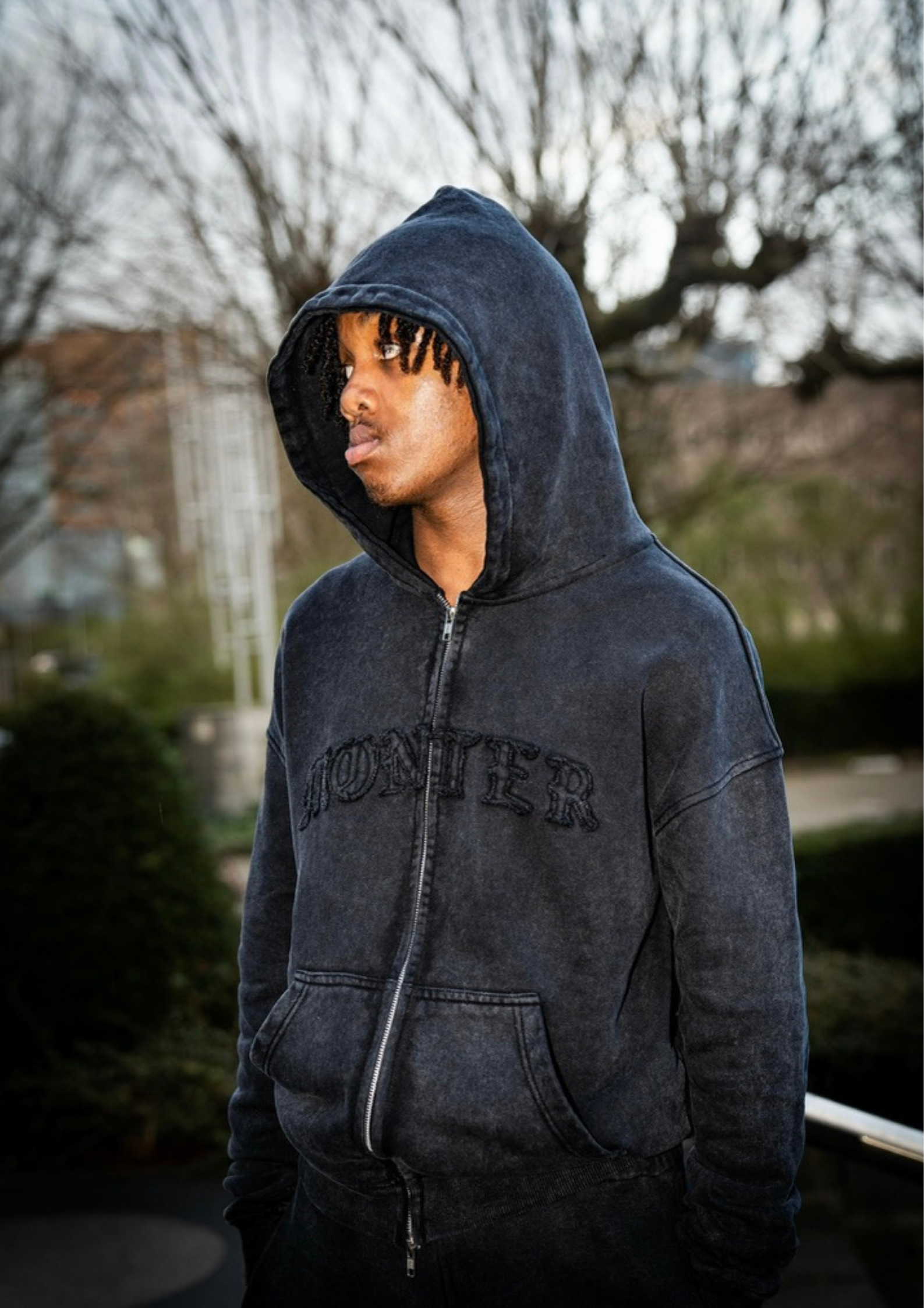 Eight zipper hoodie